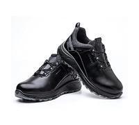Mens Work Safety Trainers Comfort Lightweight Swivel Button Composite Toe Cap Shoes No Steel Non-Slip Black Sneakers