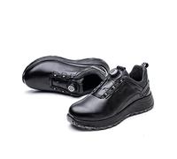 Mens Work Safety Trainers Comfort Lightweight Swivel Button Composite Toe Cap Shoes No Steel Non-Slip Black Sneakers