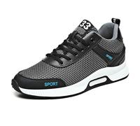 Mens Work Trainers,Mens Sneakers Lightweight,Your Everyday with Lightweight Mesh Trainers for Casual Wear and Hidden Lift Heel Beach Shoes Outdoor Shoes Grey