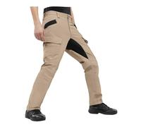 Mens Work Trousers Camo Combat Cargo Trousers with Multi Pockets Utility Durable Military Tactical Trouser Casual Comfort Cargo Pants Loose Fit Outdoor Hiking Work Trouser Workwear Men
