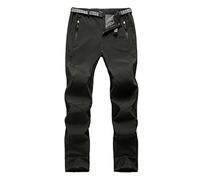 Mens Work Trousers Men's Fitness Fleece Trousers Windproof Softshell Work Trousers Lined Men's With Pockets Block Hiking Color Outdoor Trousers Trousers Trekking Warm Men's pants Track Pants Short