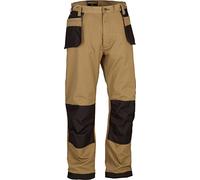 Mens Work Trousers Multi Pocket Trade Extreme Pro Pants Triple Stitched Workwear Adults (38R, Beige/Black)