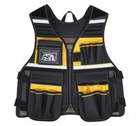 Mens Work Vest Multi-Pocket Reflective No-Slip Safety Harness