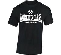 Men's Working Class T Shirt Skinhead Oi Punk Streetpunk Skin Head 1969 Black