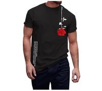 Mens Workout Short Sleeve T-Shirts Athletic Fit Fast Drying Moisture Wicking Sports Style T-Shirts Mens Fitted Shirt roll Neck Tops for Men Golf Clearance (Black, XXXL)
