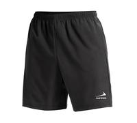 Men's Workout Shorts 7 Inch Gym Training Athletic Short Quick Dry Outdoor Running Shorts with Zipper Pockets Black M