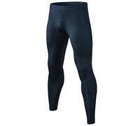 Men's Workout Tights Leggings Cool Dry Sports Compression Pants Base Layer Running Yoga Gym Pants, A# Navy, Medium