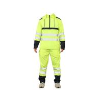 Men's Workwear Overalls | Hi Vis Boiler Suits in Green & Orange | Waterproof, Insulated, Fire-Resistant | Perfect for Mechanics, Painting, Welding, Gardening | Sizes S-XXL (2, Green, XL)