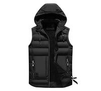 Men's Workwear Soft Shell Body Warmer Casual Thicken Gilets Sleeveless Softshell Jacket for Leisure Outdoor Photography Vest with Multi Pockets Outdoor Warm Vest Fleece Body Warmer