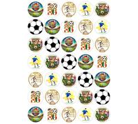 Men's World Cup 2026 Party Pack - Edible Cupcake Toppers - Wafer or Icing - Football Competition Themed Celebration Cake Decorations for Cupcakes, Cookies, Brownies, Muffins & More!