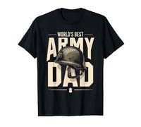 Men's World's Best Army Dad Army Veteran Father Soldier Military Value Graphic T-Shirt