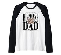 Mens World's Best Burmese Dad Father Lover Raglan Baseball Tee