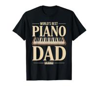 Men's World's Best Piano Dad Pianist Value Graphic T-Shirt