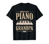 Men's World's Best Piano Grandpa Pianist Value Graphic T-Shirt