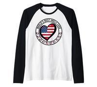 Mens Worlds Best Uncle Ever Proud to Be American Uncle Flag Heart Raglan Baseball Tee