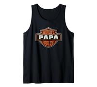 Mens World's Coolest PAPA Best Dad in The World Tank Top
