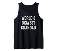 Mens Worlds Okayest Grandad Funny Sarcastic The Best Grandfather Tank Top
