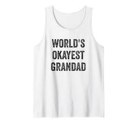 Mens Worlds Okayest Grandad Funny Sarcastic The Best Grandfather Tank Top