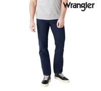Men's Wrangler Durable Basic Regular Fit Medium Stretch Jeans in Darkstone - 36S | TJ Hughes Blue