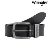 Men's Wrangler Metal Loop Leather Belt - Black - 40W | TJ Hughes