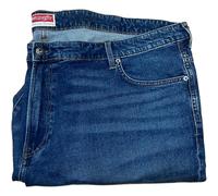 Mens Wrangler Stretch Big Size Denim Jeans Tall Man Fit Durable Regular Relaxed Straight Leg King Sizes Relaxed Fit 42 44 46 48 50 52 Inch, Denim, 52W