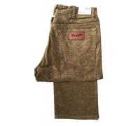 MENS WRANGLER TEXAS REGULAR FIT CORD PANTS / CORDUROY JEANS ZIP FLY - KANGAROO