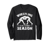 Men's Wrestling Gifts Wrestling Is My Favorite Season Long Sleeve T-Shirt