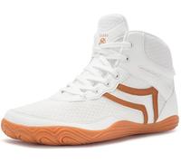 Mens Wrestling Shoes Wide Boxing Shoes Zero Drop Sole, White, 9.5 Wide