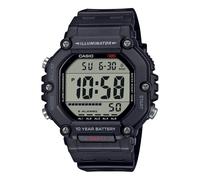 Mens Wristwatch CASIO AE-1600H-1AVEF Digital Silicone Black Chrono Alarm 100mt