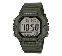 Mens Wristwatch CASIO AE-1600HX-3AVEF Digital Silicone Green Chrono Alarm 100mt