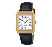 Mens Wristwatch CASIO MTP-B190GL-7BEF Leather Black Golden White Vintage