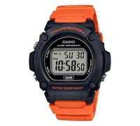 Mens Wristwatch CASIO W-219H-4AVDF Silicone Orange Chrono Alarm Sub 50mt