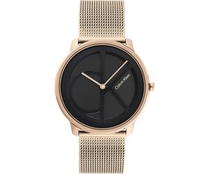 Mens Wristwatch CK CALVIN KLEIN ICONIC 25200029 Steel Mesh Gold Rose Black