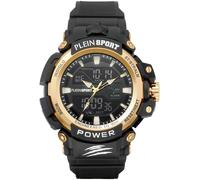 Mens Wristwatch PLEIN SPORT COMBAT PSNBA0523 Anadigit Silicone Black Chrono