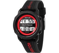 Mens Wristwatch SECTOR EX-17 R3251277001 Silicone Black Chrono Alarm