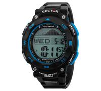 Mens Wristwatch SECTOR EX-35 R3251534002 Silicone Black Chrono Alarm Moon Phases