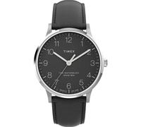 Mens Wristwatch TIMEX WATERBURY TW2V01500 Genuine Leather Black