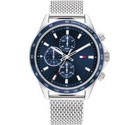 Mens Wristwatch TOMMY HILFIGER MILES 1792018 Multifunction Steel Mesh Blue