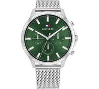 Mens Wristwatch TOMMY HILFIGER RYDER 1710499 Multifunction Steel Mesh Green