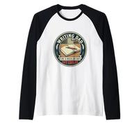 Mens Writing Dad Author Journal Creative Father's Day Raglan Baseball Tee