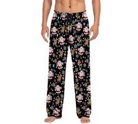 Mens Xmas Pj Bottoms Christmas Warm Pants Lounge Trousers For Men Uk Casual Pyjama Bottoms Plus Size With Drawstring Practical Pocket Fashion Design For Relaxed Holidays
