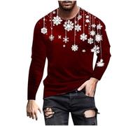 Men's Xmas Tree Jumper Ugly Christmas Sweatshirt 3D Printed Funny Pullover Reindeer Santa Claus Jumpers Crewneck Sweatshirts Long Sleeve Pullover Causal Slim Fit Sweater Gifts for Men