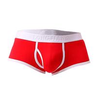 Mens Y Fronts Underwear Open Fly Pouch Boxers Shorts Stretch Fit Shorts & Trunks Running Sports Underpants Comfortable Men's Underwear for Everyday Red