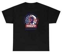 Mens Yeezy for President T Shirt Funny USA Political Kanye Ye West 2024 Tee, Black, Medium