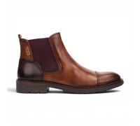 Mens York Brown Leather Zip Smart Casual Chelsea Ankle Boots