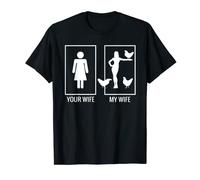 Mens Your Wife My Wife Chicken Lady Shirt, Farmer Husband Gift T-Shirt