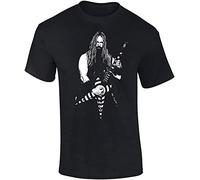 Mens Zakk Wylde Black ABEL Society Iconic Rock Cool T-Shirt (Medium)