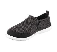 Men's Zenz Active Slip-On: Ultra-Soft Casual Shoes with Flexible Support & Breathable Mesh, Black Marbled, 10