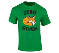 Mens Zero Fox Given Funny Novelty Animal Funny Slogan T-Shirt Green (XL)