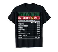 Mens Zimbabwean Dad Gifts - Dad Hero Nutritional Father's Day T-Shirt